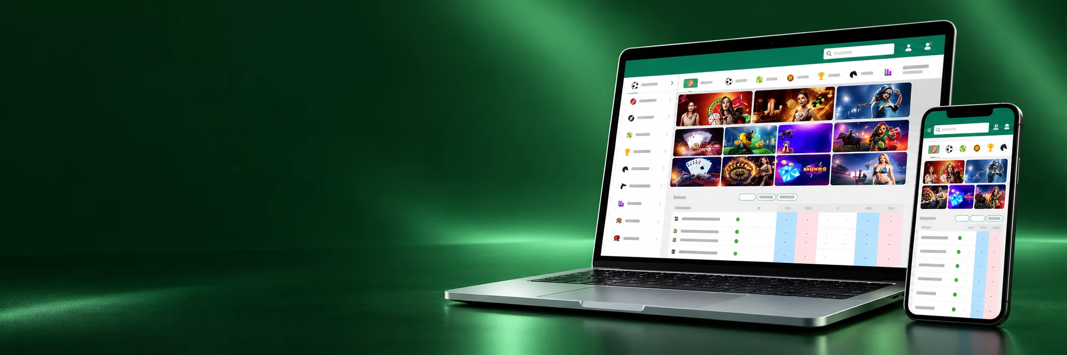 Editorial laptop and mobile mockup based on the supplied Lotus365 dashboard reference