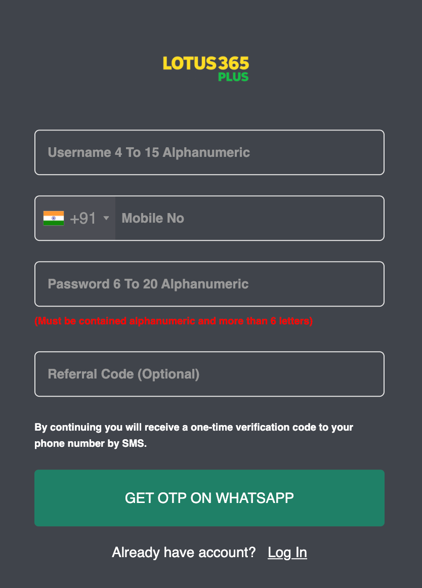 User-supplied signup-screen screenshot; static reference with no registration form